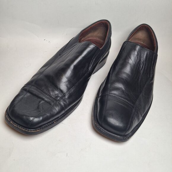 Johnston Murphy Sheepkin Y2k Square Toe Black Leather Slip-on Loafer Brazil 11M main image 9